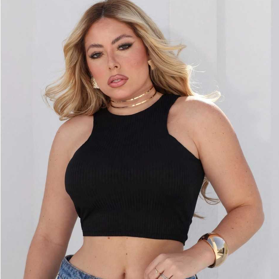 Cropped Regata Canelado Feminino Elegantes e Confortáveis