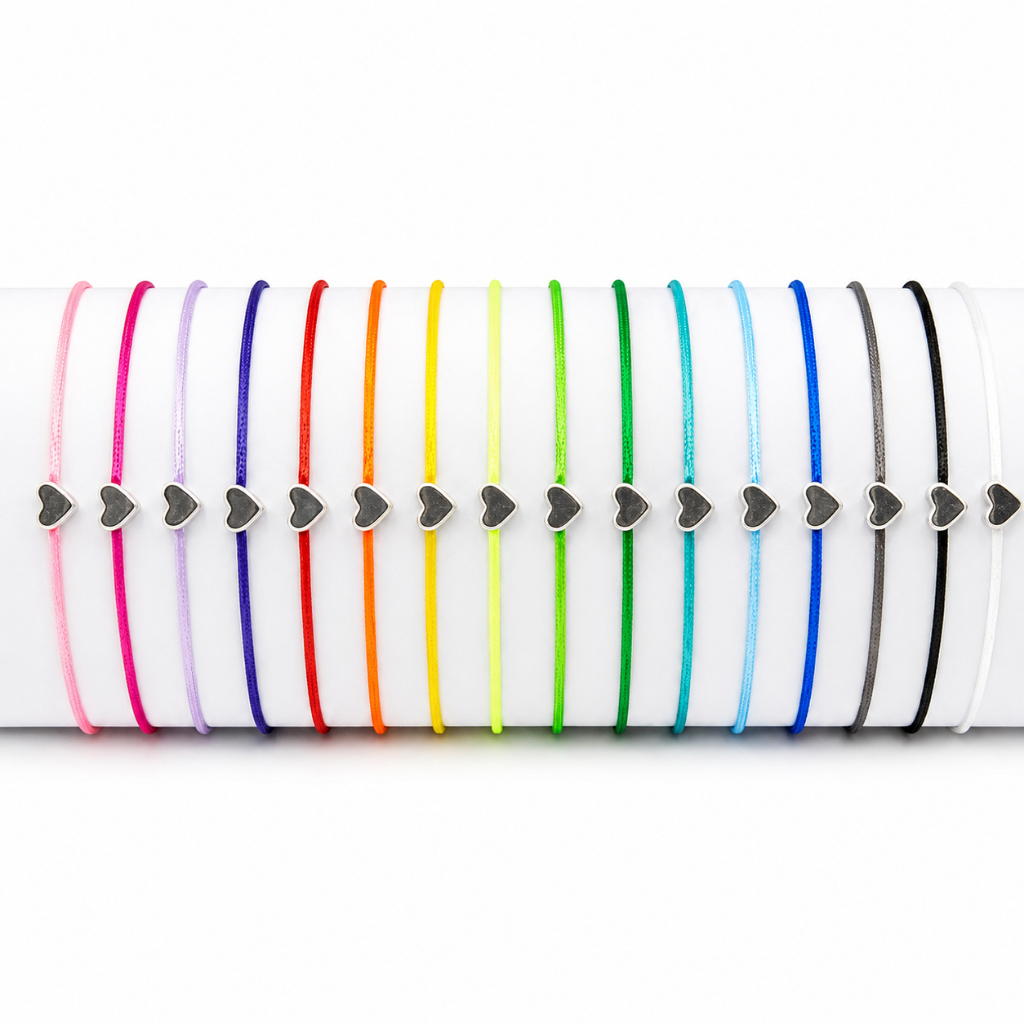 Kit Pulseira Amizade Coração Prata BFF 7 30 Unidades lembrancinha festa presente Ajustável