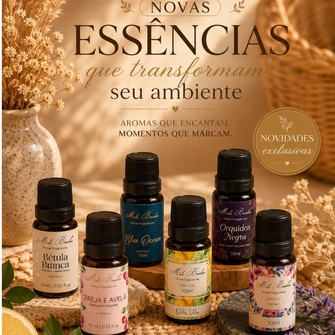 ESSÊNCIA MELS BRUSHES PARA AROMATIZADOR - DIFUSOR ELÉTRICO DE AMBIENTES 10 ML - LINHA ESSENCIAL