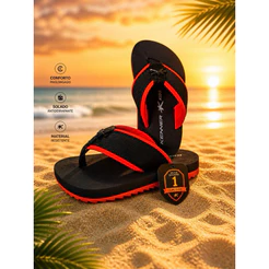 Chinelo Confortável Masculino e Feminino Com Tiras Acolchoadas e Reforçadas