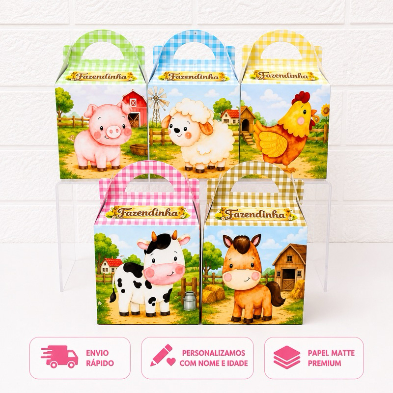 Maletinha personalizada Kit Fazendinha monte você mesmo lembrancinha festa