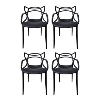 Kit 04 Cadeira Allegra Escritório Área Interna/Externa Gourmert Varanda Sala de Jantar Promoção Envio Imediato