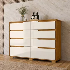 Cômoda 8 Gavetas com Pés Georgia Moval 147cm