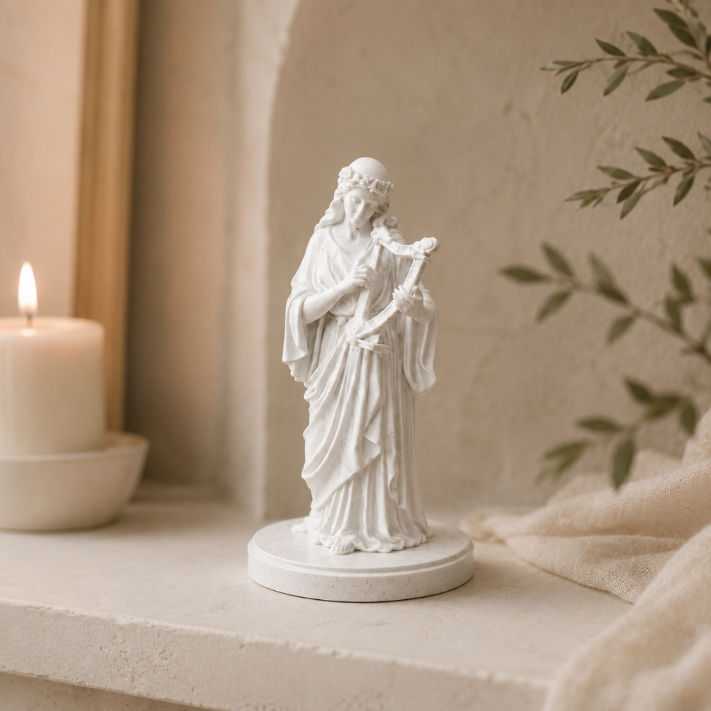 Santa Cecília Imagem Católica Decorativa para Altar Cantinho de Oração Presente Religioso