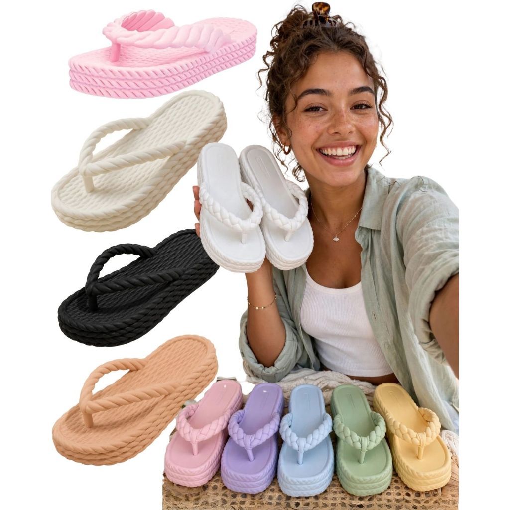 Sandália 3trançada chinelo nuvem design moderno conforto ortopédico pisada leve e macia, alivia o cansaço dos pés