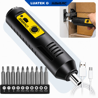 Parafusadeira Elétrica Sem Fio Recarregável USB Type-C com 10 Bits CR-V + 2 Bits Extras