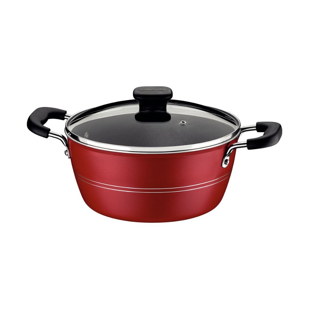 Caçarola Tramontina Sicília em Alumínio com Revestimento Interno e Externo Antiaderente Starflon Excellent Vermelho 24cm