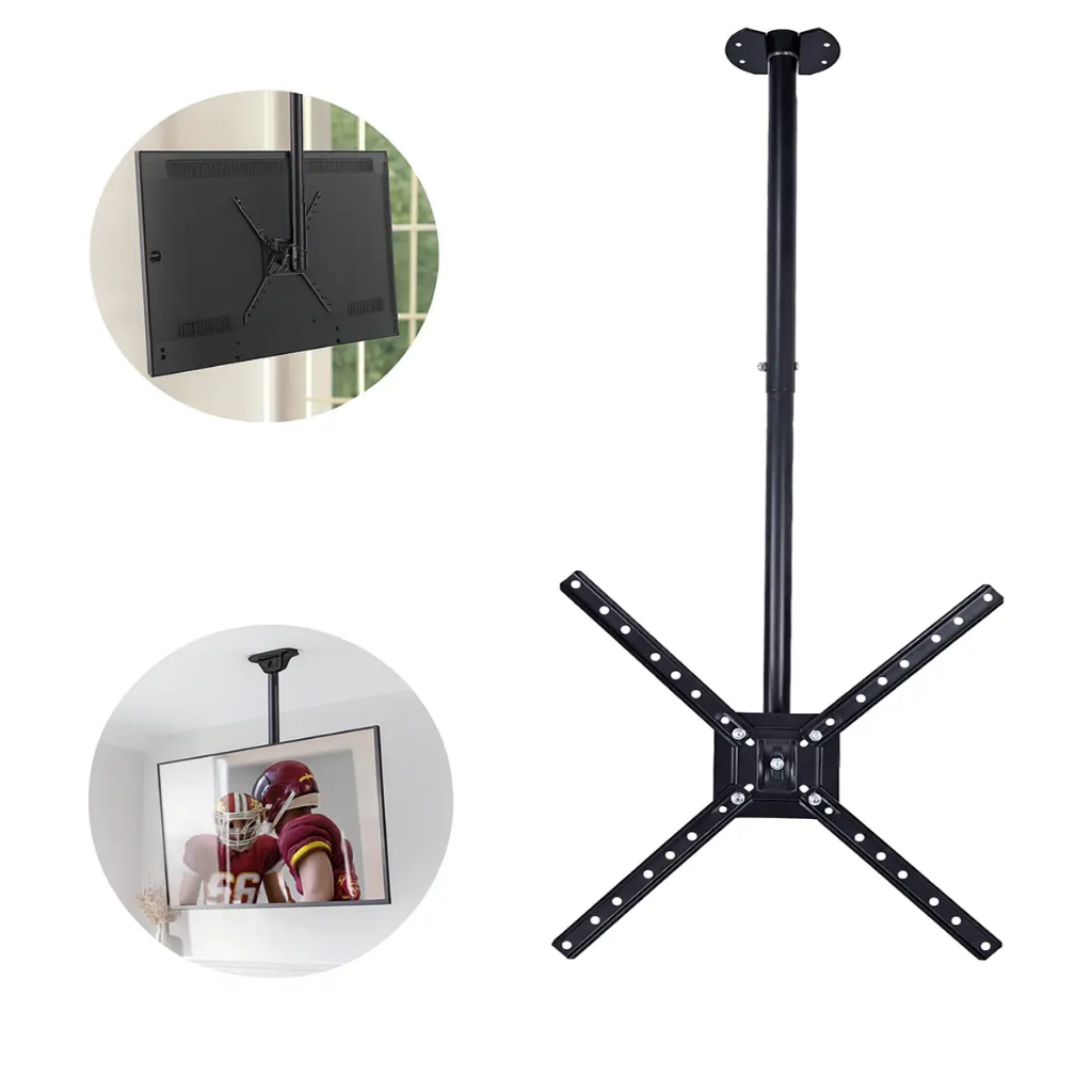 Suporte Teto Tv Lcd Led 3d Quadri Articulado 26 40 49 55 Com Prateleira Articulado receptor dvd