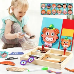 Rinquedo Lousa Magnetica 3 Em 1 Infantil Imã Educativo Madeira Pedagogico Com Canetinha