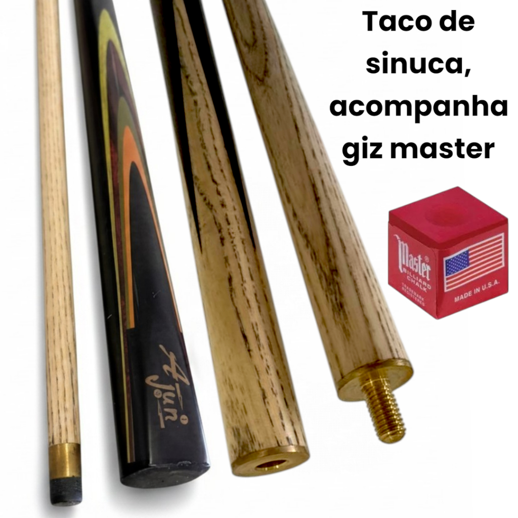 Taco de sinuca personalizado madeira Ash taco de bilhar totó + giz