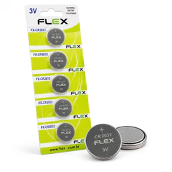 Kit 5 Unidades Bateria 3V CR2032 Pilha Botão Prime