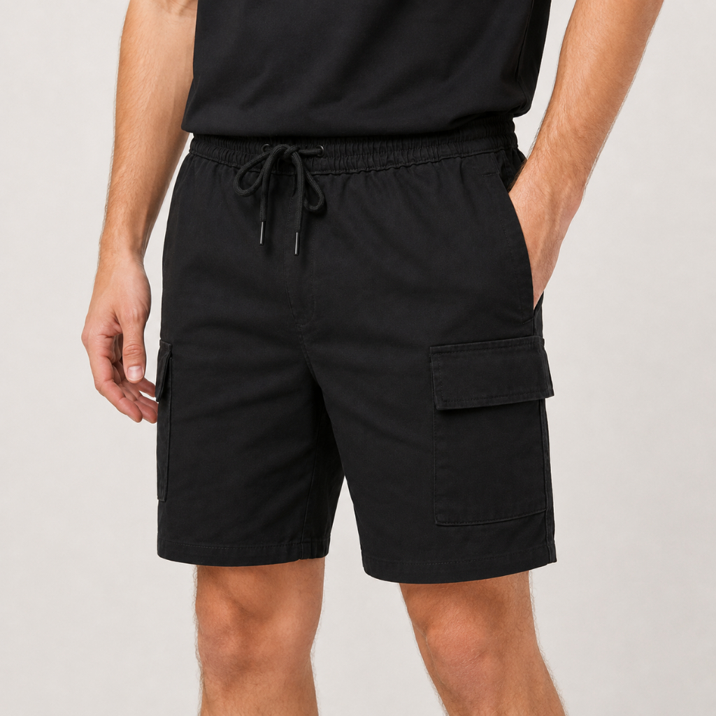 Bermuda Cargo Masculina Curta Streetwear casual Short Sarja Bolsos Laterais