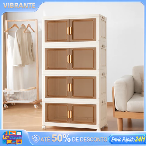 Armário Organizador Multiuso Dobrável Estante Organizadora Guarda Roupa Infantil de Bebê Organizador de Roupas