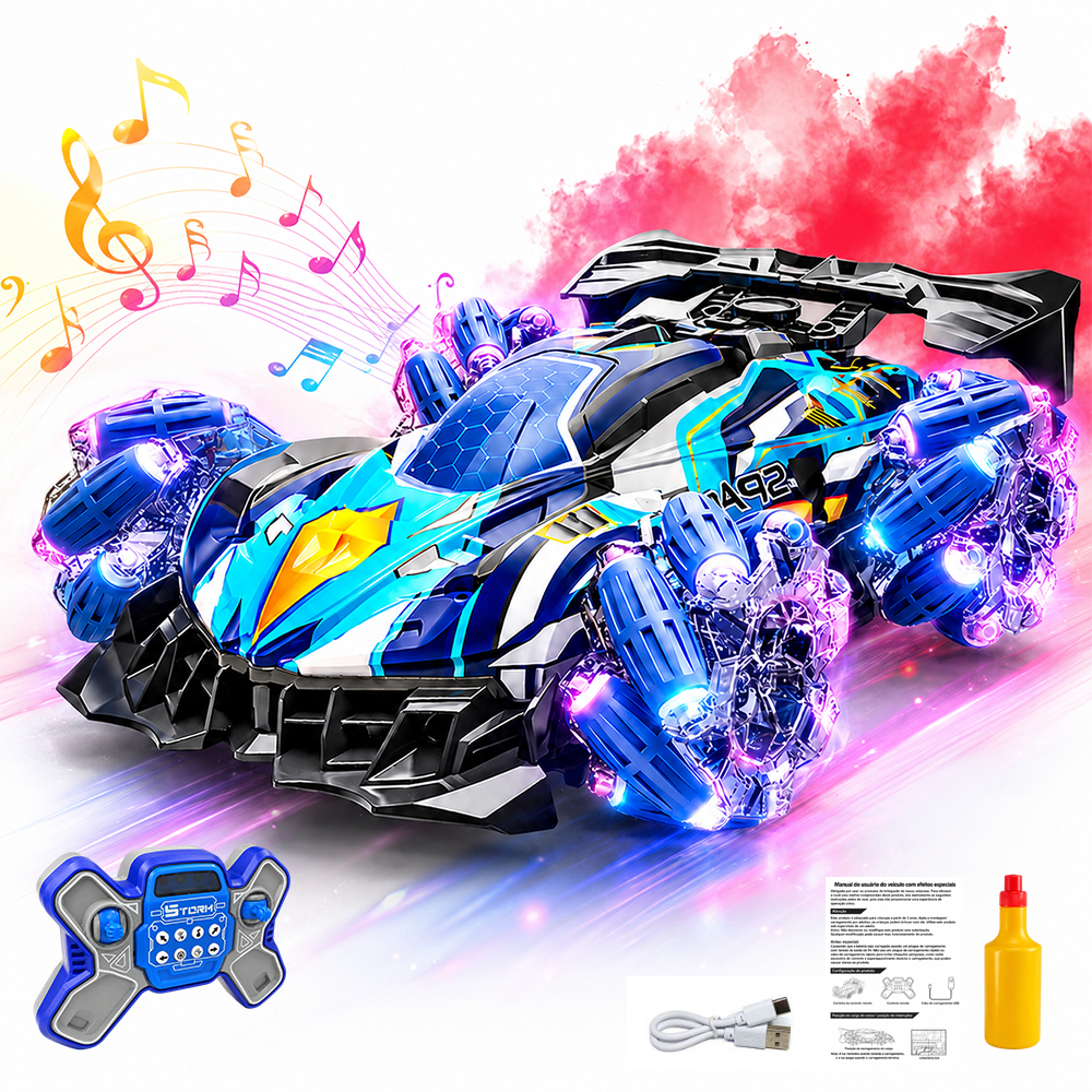 Carrinho de Controle Remoto Fórmula 1 Recarregável com Drift  Rumaça e Luzes - Brinquedo infantil
