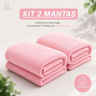Economize 56%: Kit Cobertor Casal 🛏️