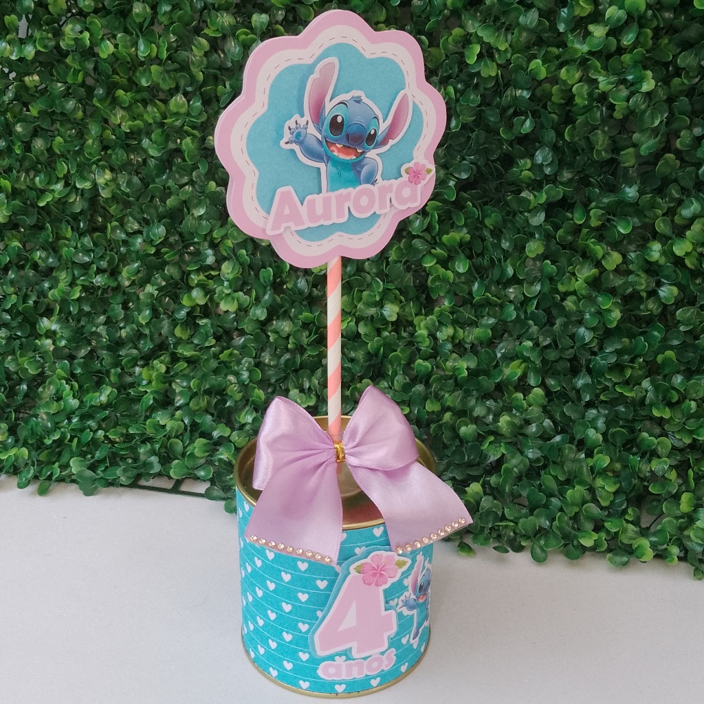 Centro de Mesa  Stitch Personalizado | Lembrancinha Festa Infantil | Aniversário | Decoração Tubolata