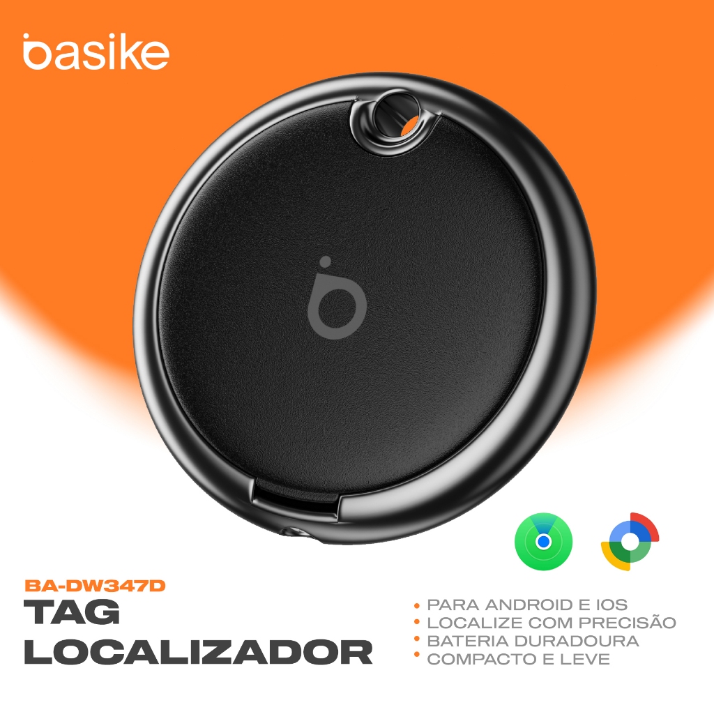 BASIKE Localizador Bluetooth Tag Rastreador Anti-Perda Para Chaves Pet Objeto Compatível iOS Android
