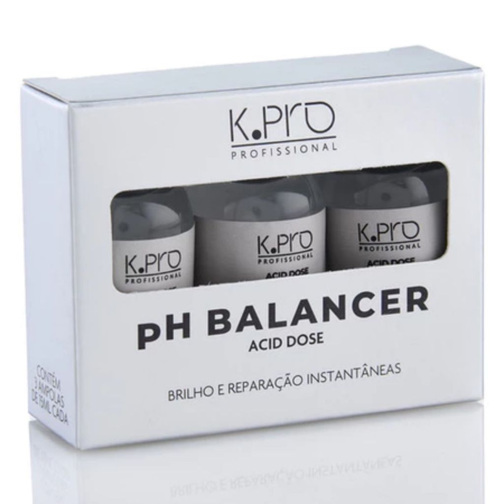 Kit 3 Ampolas Acid Dose K.pro pH Balancer Brilho Reparação 15ml