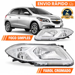 Farol Chevrolet Onix 2012 2013 2014 2015 2016 Cromado