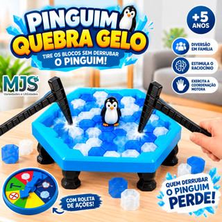Jogo Pinguim Quebra Gelo Numa Fria Brinquedo Infantil Jogo de Mesa Educativo Diversão em Família Presente Crianças