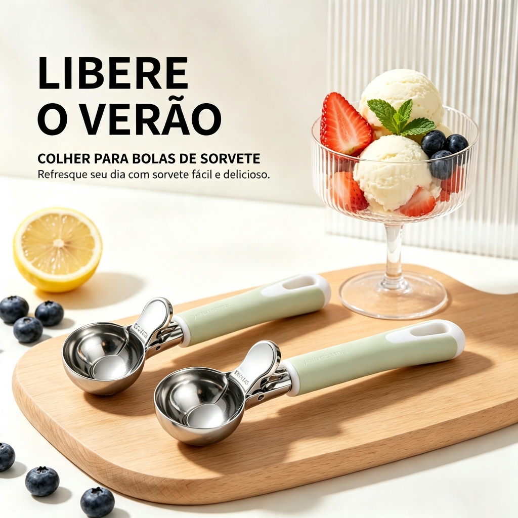 Colher De Sorvete De Aço Inoxidável Espessada Para Uso Comercial , Doméstico Melancia , Ferramenta Mágica