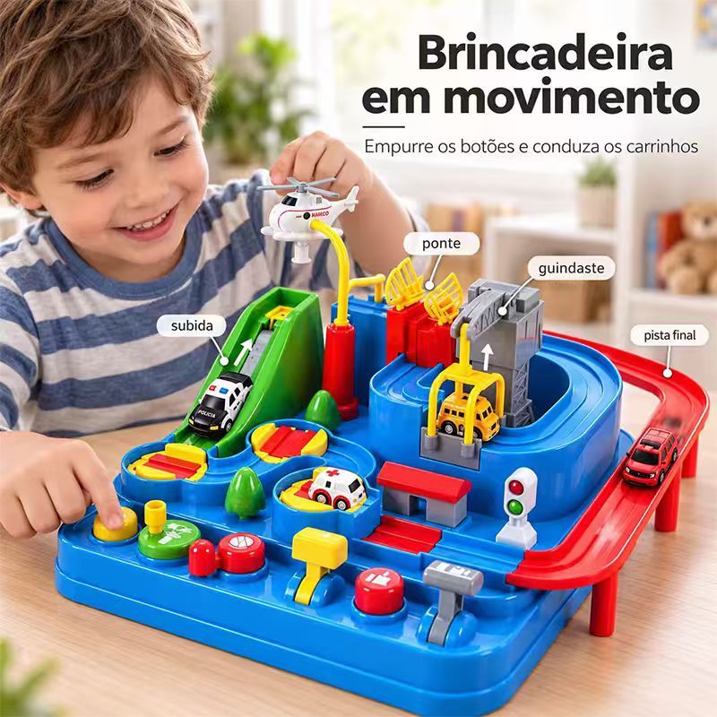 Brinquedo Carrinho Educativo Infantil Pista Carro Montessori