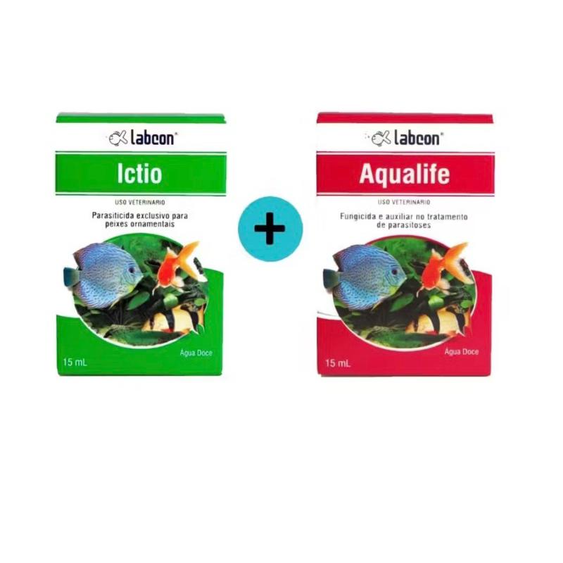 Kit 1 Labcon Ictio 15ml + 1 Labcon Aqualife 15ml Alcon
