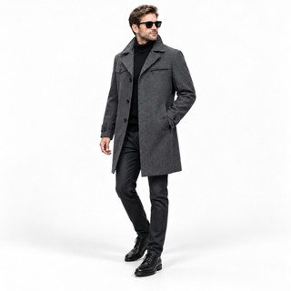 sobretudo masculino longo elegante italia