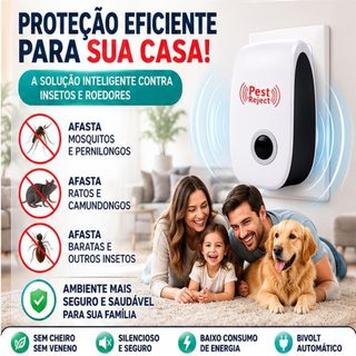 Repelente Eletrônico Ultrassônico Mosca Pernilongos Baratas Morcegos repele e Espanta Ratos Bivolt