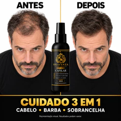 Bravenza Essence Tônico Capilar Unissex Cresce Cabelo Barba Bigode Cavanhaque Preenche Falhas c