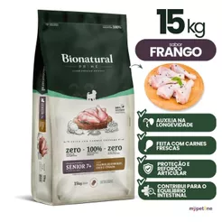 Ração Bionatural Prime 15Kg Cães Raças Pequenas Sênior 7+ Frango