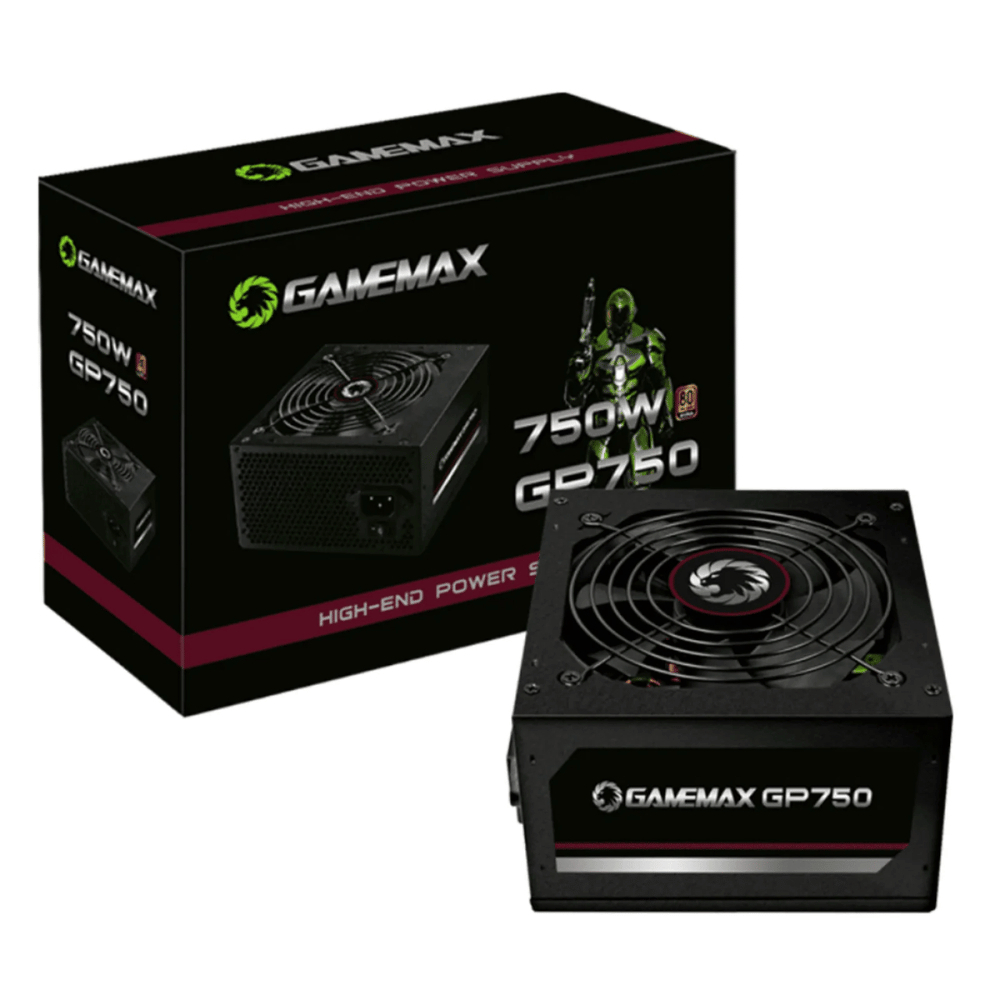Fonte Gamemax, 750W, 80 Plus Bronze, PFC Ativo, Com Cabo, GP750