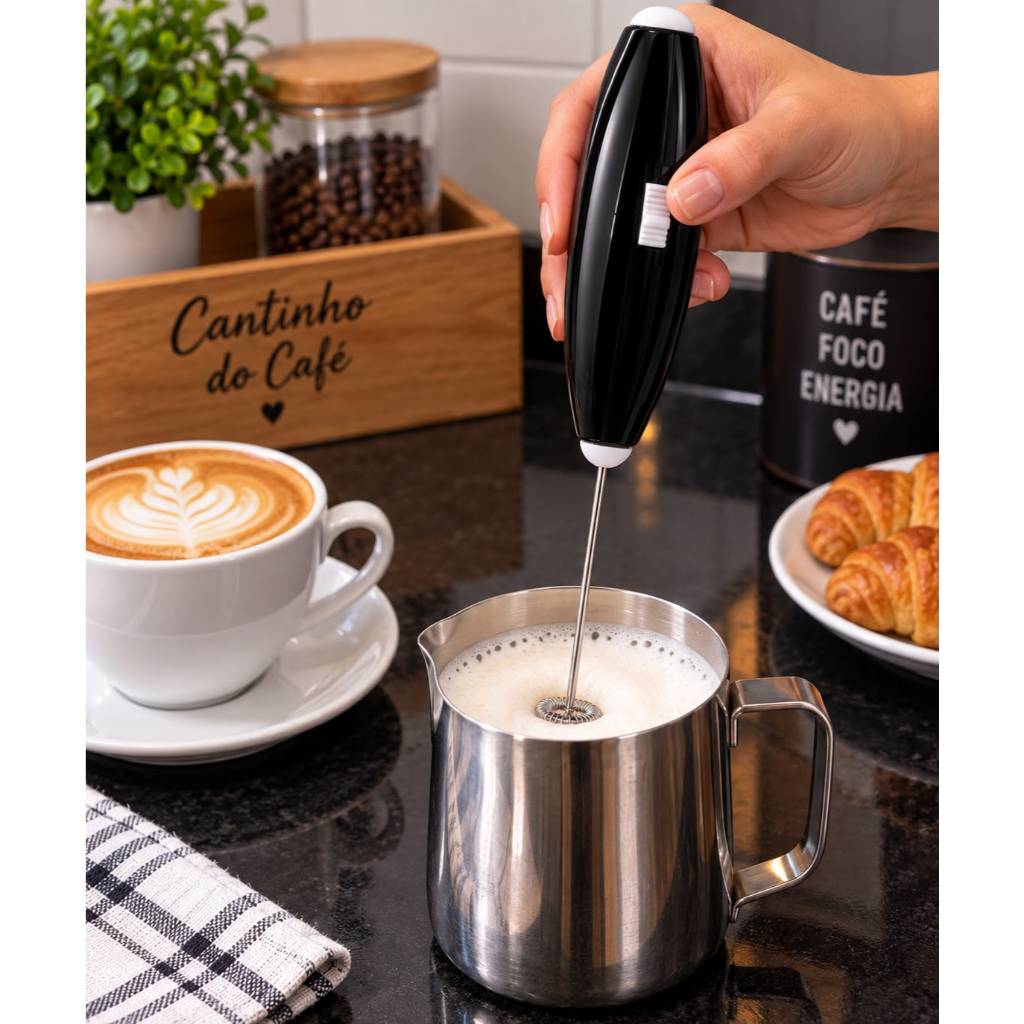 Mini Mixer Elétrico Portátil X-Cell XC-MX-01 Espumador de Leite Café Cappuccino