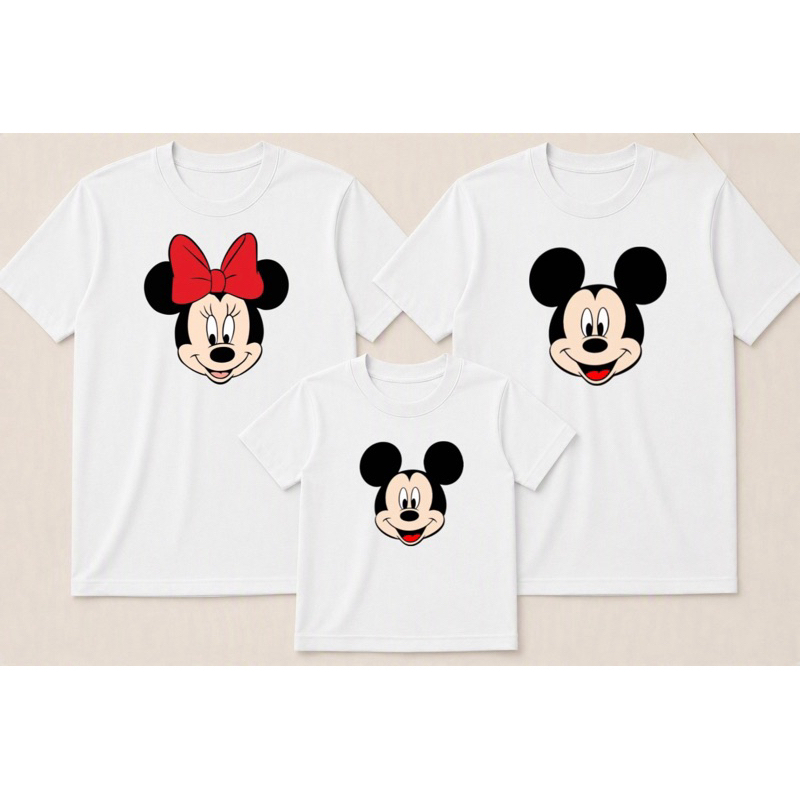 Kit Família 3 Camisetas Estampadas Personagens Clássicos Adulto Infantil
