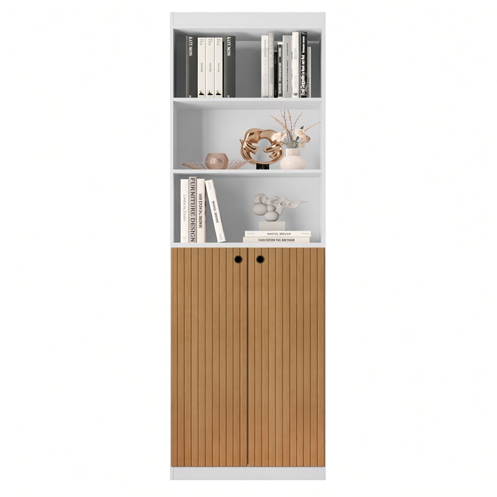 ENVIO FULL Estante p/ Livros Armario Organizador Multiuso 2 portas 5 prateleiras Livreiro Gold Luxo