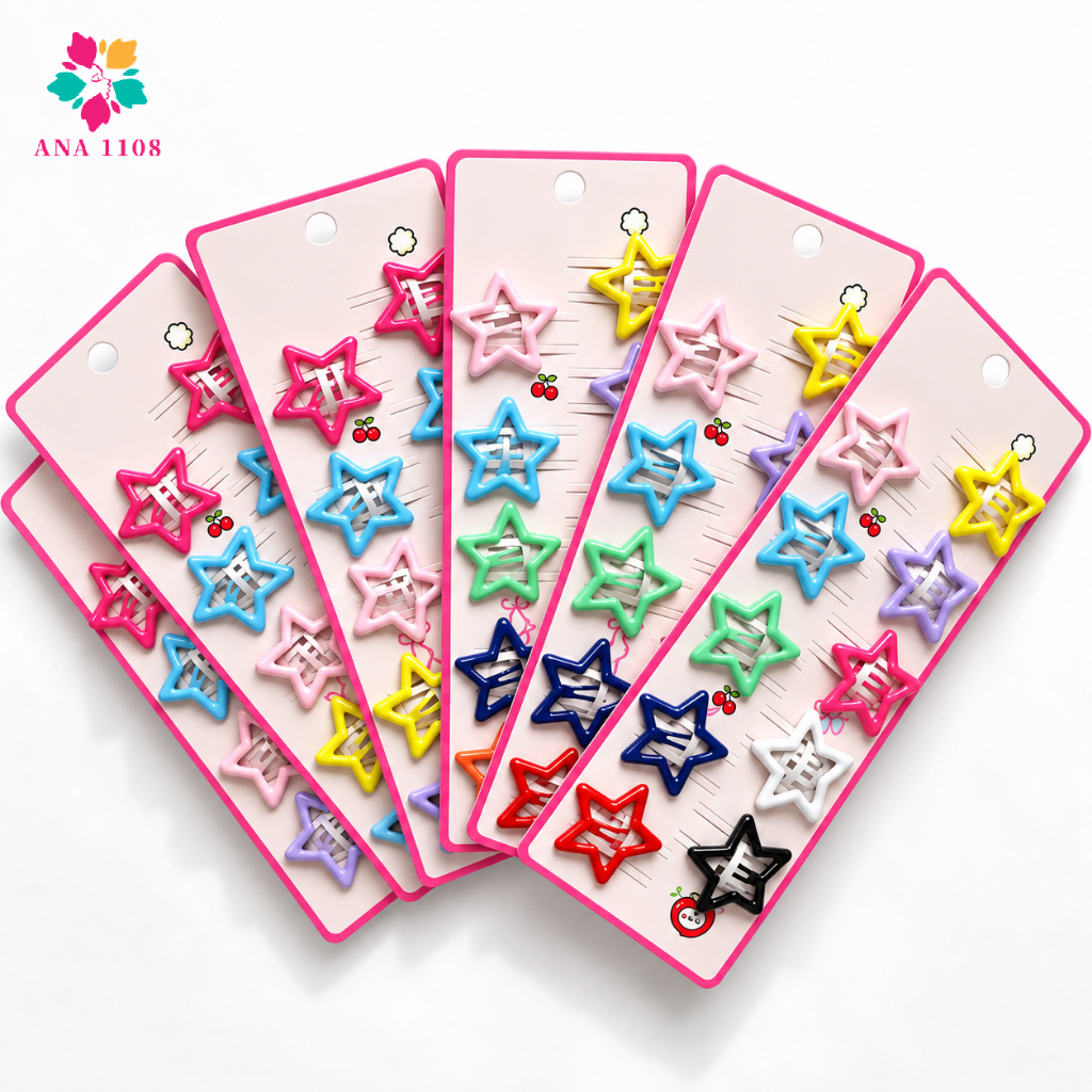 ANA1108 presilia de Cabelo Infantil Estrela Garotas Pentagrama Grampo Bebê Acessórios