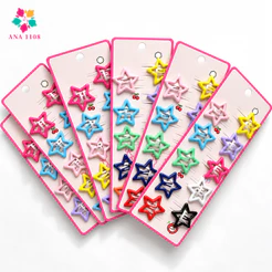 ANA1108 presilia de Cabelo Infantil Estrela Garotas Pentagrama Grampo Bebê Acessórios