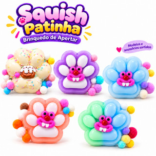 Squishy Patinha Kawaii Brinquedo Sensorial Squeeze para Apertar e Relaxar Taba Squishi Squezee