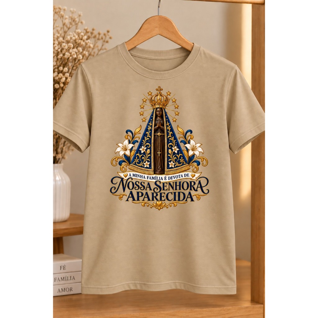 Camiseta Católica Nossa Senhora Aparecida Padroeira do Brasil