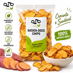 Batata Doce Chips P&P - Sal Rosa 150g