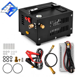 Compressor PCP Alta Pressão 300 Bar 4500 PSI 30MPa Portátil 12V com Transformador 220V