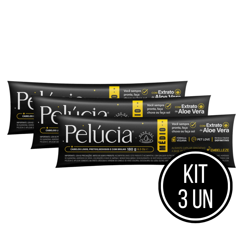 Kit 3 Henê Pelúcia Médio 180G