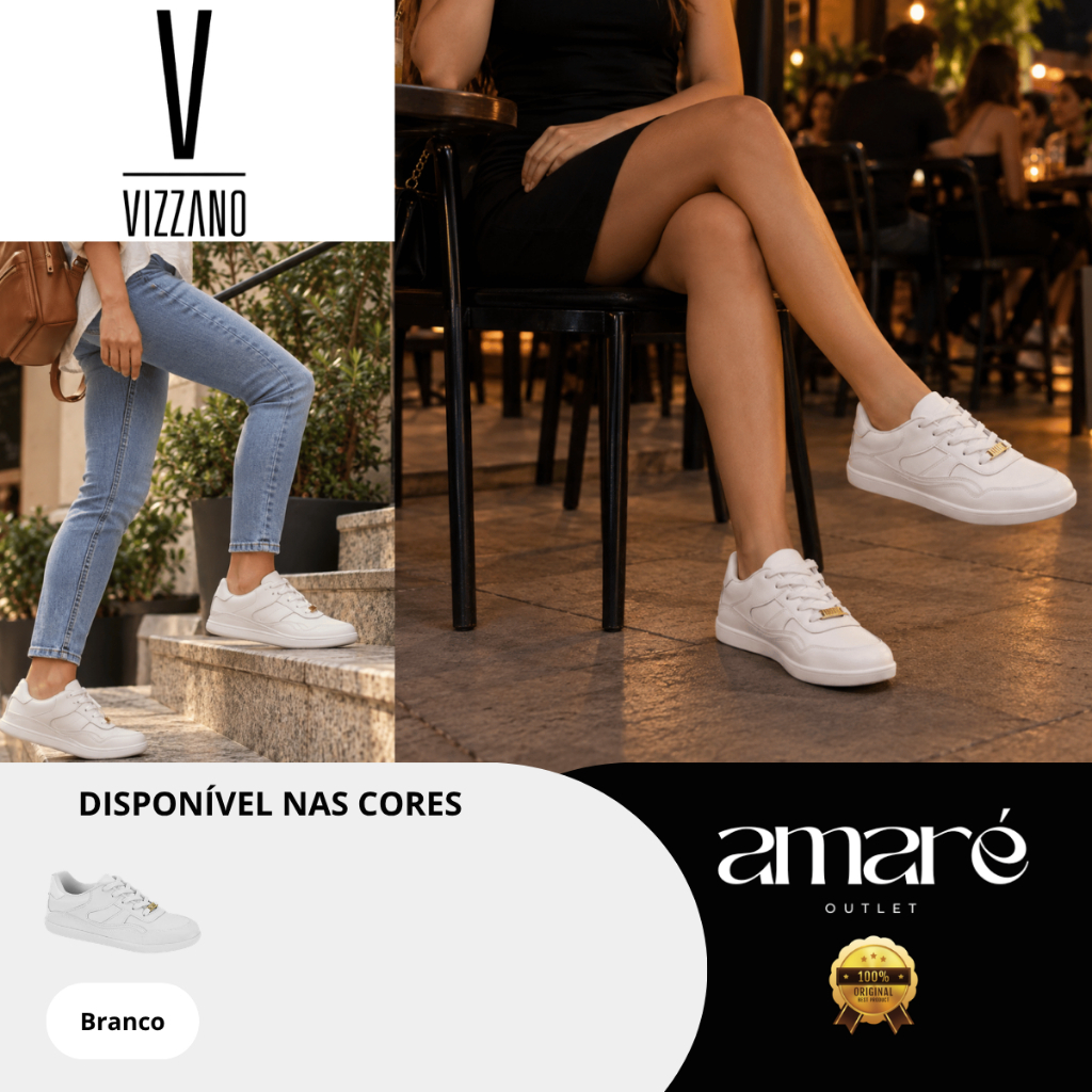Tênis Vizzano Feminino Básico Estiloso Confortável Casual Macio Leve Versátil 1430123 Original