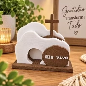 Enfeite Cristão “Ele Vive”