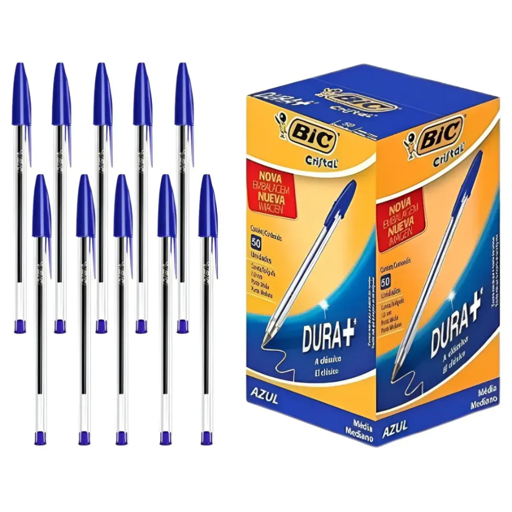 Kit 10 Canetas Esferográfica Cristal 1.0 Média Bic Original