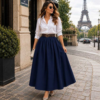 Saia Gode Elegante Varias Cores Saia Rodada Saia Tendencia Moderna com Elástico no cos Caimento Perfeito Tecido Premium