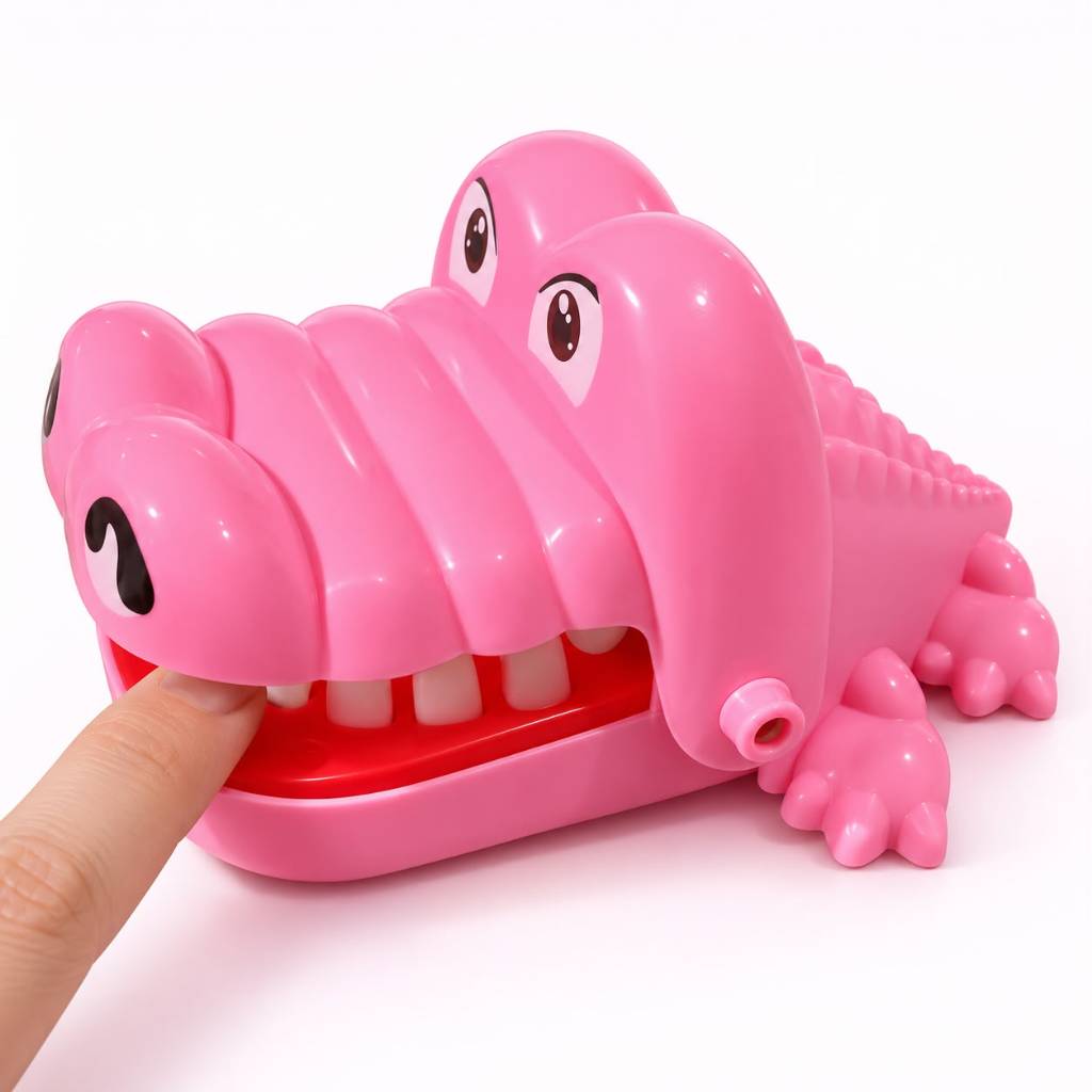 Jogo Crocodilo Morde Dedo Dentista Aperta Dente Desafio Criança Jacaré