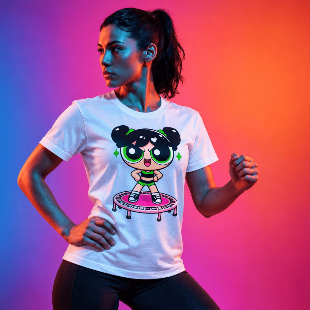 Camiseta Feminina Para Academia/Treino/ Jump Poderosas Blusa Confortável 100% Algodão