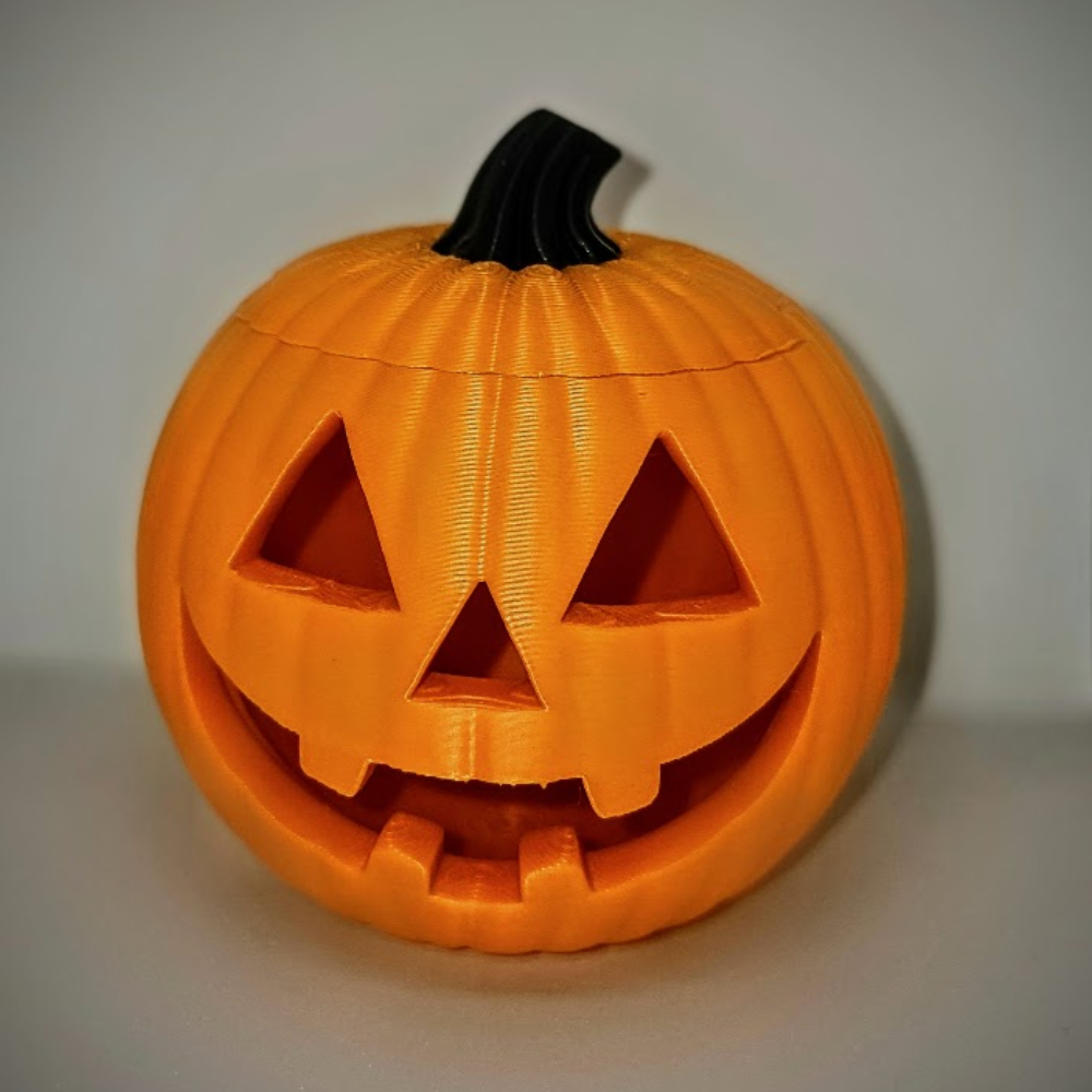 Abóbora de Halloween Decorativa Porta Doces para Festa e Casa com Tampa