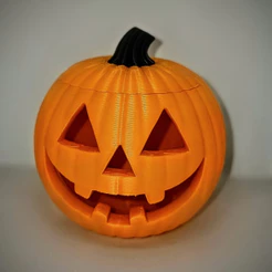 Abóbora de Halloween Decorativa Porta Doces para Festa e Casa com Tampa
